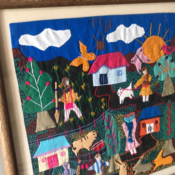 Handmade framed sewn tapestry!💗💙❤️💚💛🧡 - Picture 11 of 11